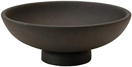Bloomingville Mango Wood Footed, Black Bowl, Brown | Amazon (US)