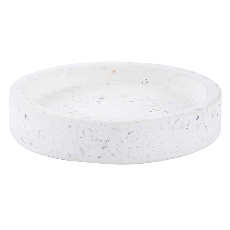 Speckled Circular Marble Trinket Tray, 5" | At Home