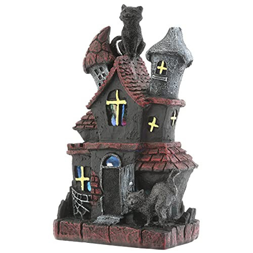 National Tree Company​ Pre-Lit Haunted House Decoration, LED Lights, Halloween Collection, 7 Inches | Amazon (US)