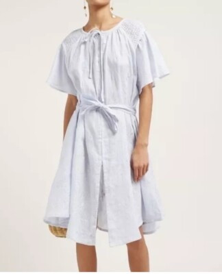 Innika Choo Embroidered Linen Dress | eBay UK
