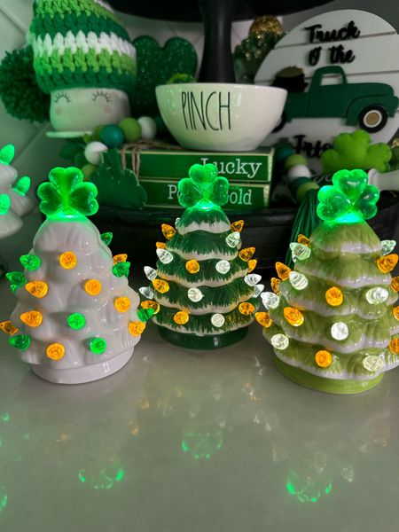 How adorable is this trio of ceramic LED battery lit trees for St. Patrick’s Day! 

#LTKhome #LTKSeasonal #LTKfindsunder50