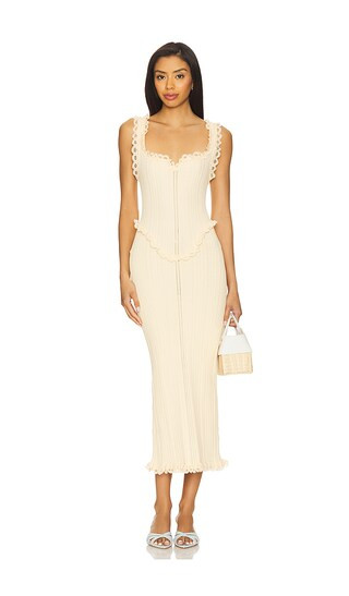 Kathy Sweetheart Dress in Baby Yellow | Revolve Clothing (Global)