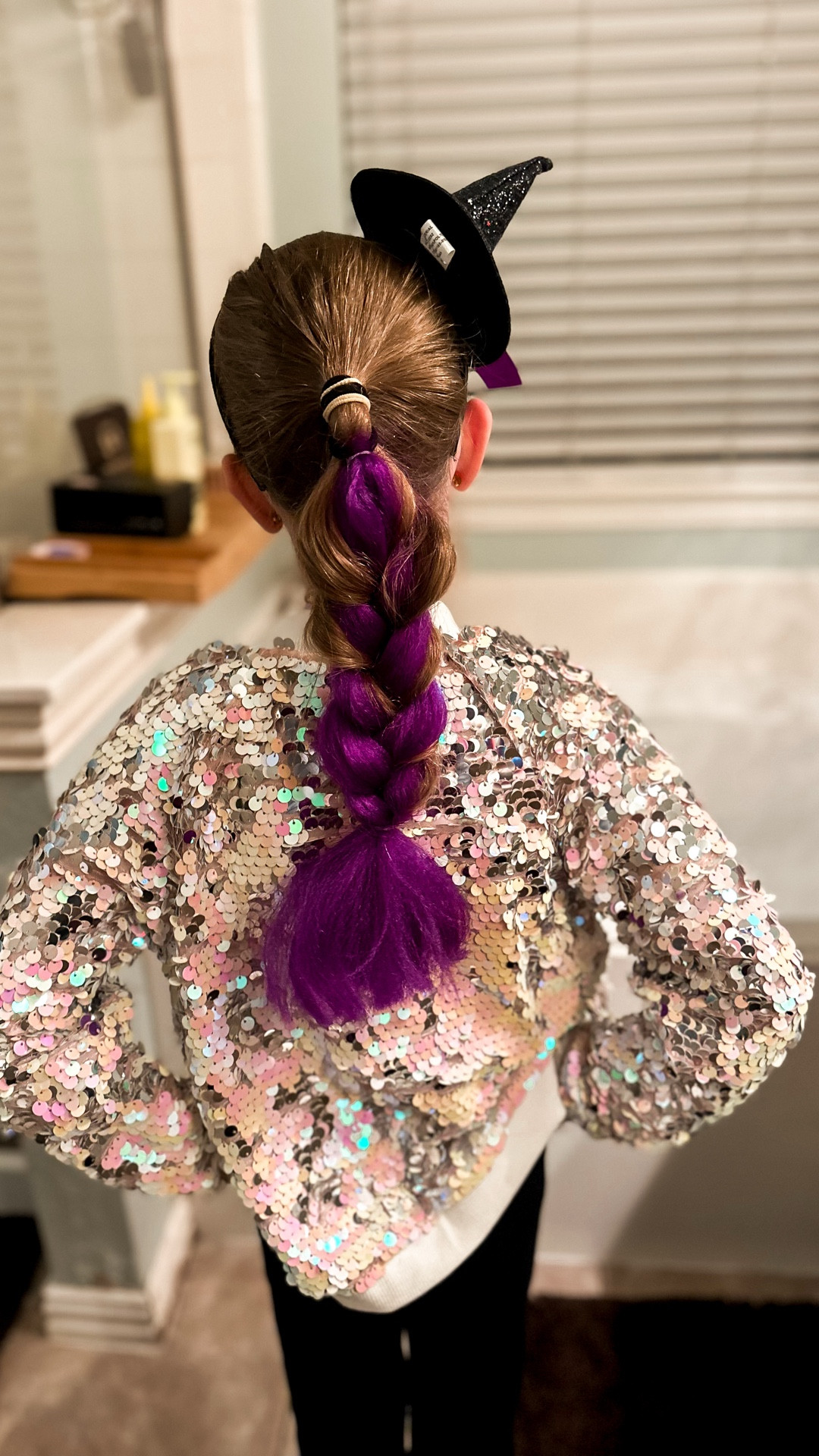 Fiona’s colored braid for school 
Great for Halloween but also fun for everyday dress up! 
Comes in multiple colors💜
KPOP demon hunters 

#LTKBeauty #LTKFindsUnder50 #LTKKids