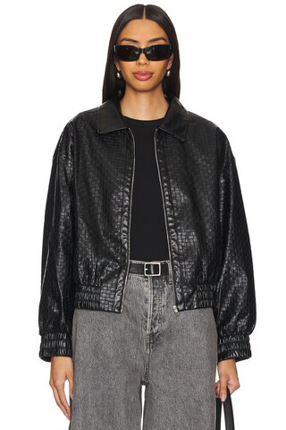 superdown Alia Faux Leather Jacket in Black from Revolve.com | Revolve Clothing (Global)