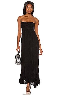 Free People Adella Corset Maxi Dress in Black from Revolve.com | Revolve Clothing (Global)