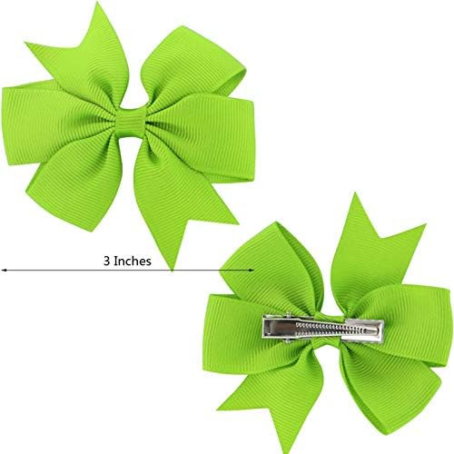 40Piece 3 Inch Boutique Grosgrain Ribbon Pinwheel Hair Bows Alligator Clips For Girls Babies Todd... | Amazon (US)