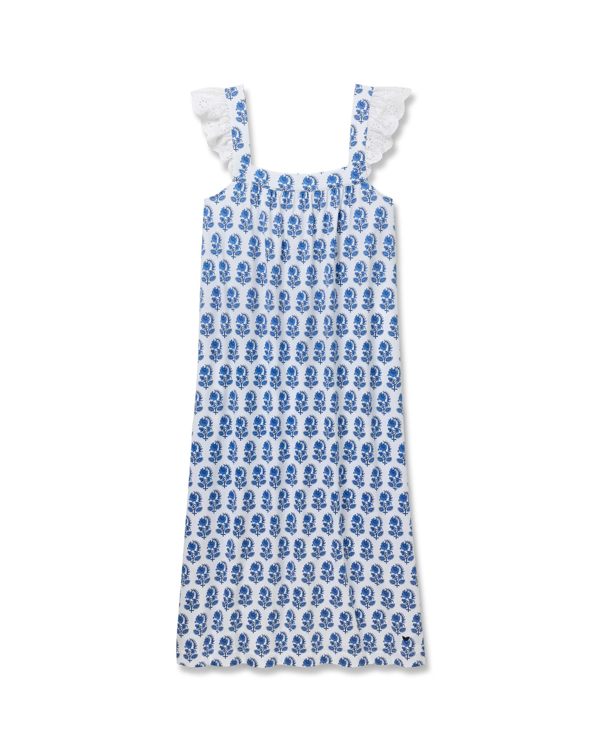 Women's Pima Clara Nightgown in Bristol Bay | Petite Plume