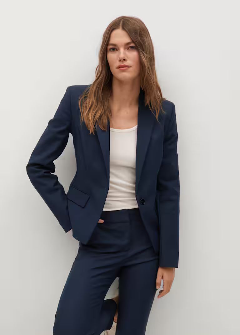 Structured suit blazer -  Women | Mango USA | MANGO (US)