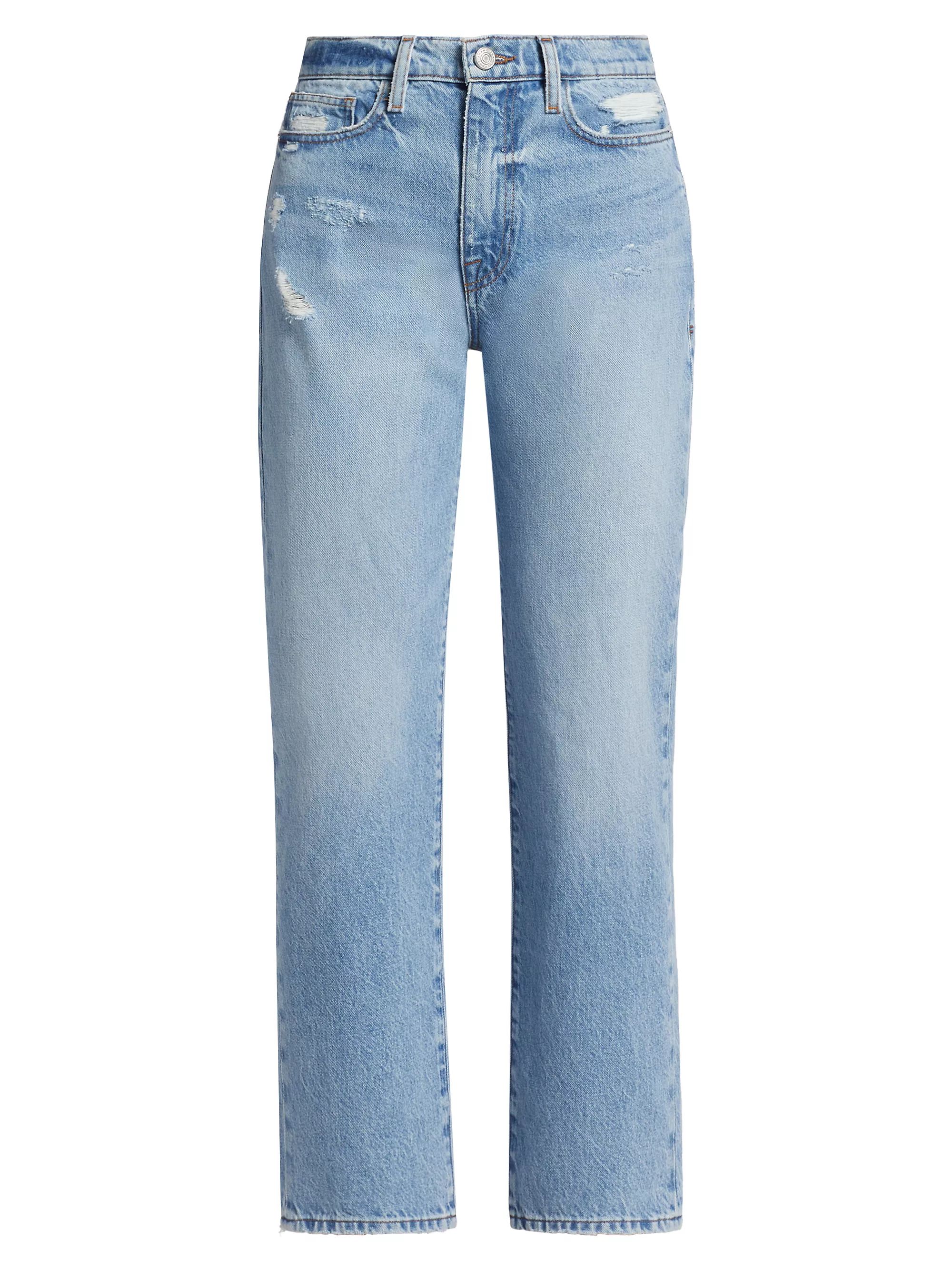 Le Jane Mid-Rise Straight Ankle Jeans | Saks Fifth Avenue