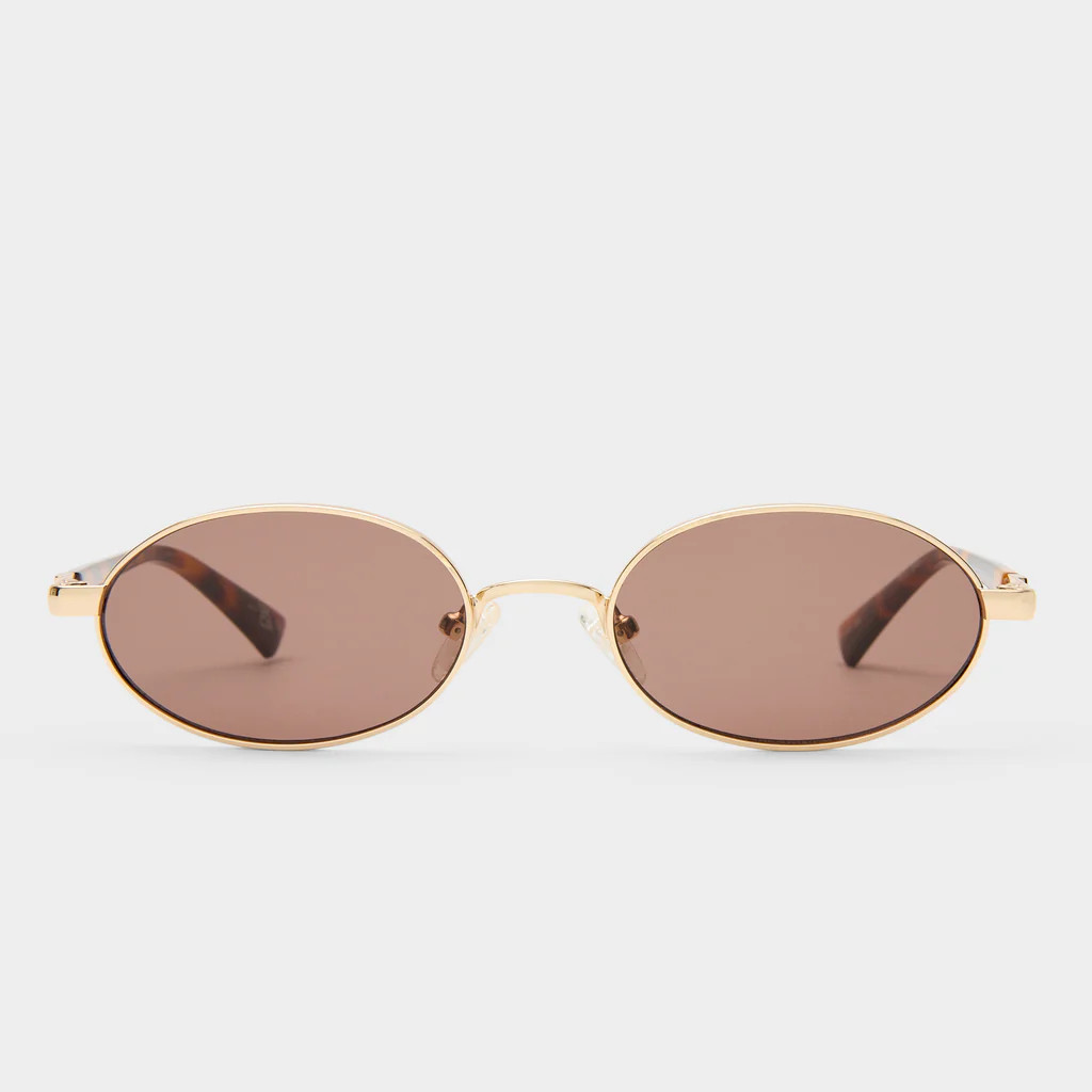 ICICLE | BRIGHT GOLD SMOKEY BROWN MONO | Le Specs (Australia)