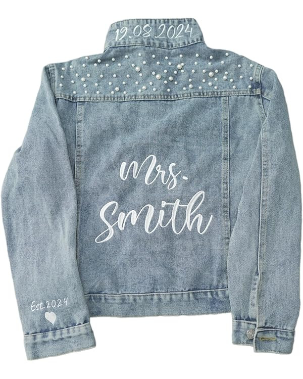 Noni Custom Bride Denim Jacket, Future Mrs Jacket, Personalized Wedding Gift, Bride 2024 | Amazon (US)