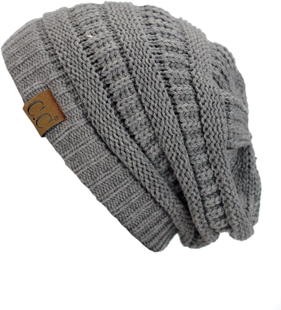 C.C Trendy Warm Chunky Soft Stretch Cable Knit Beanie Skully | Amazon (US)