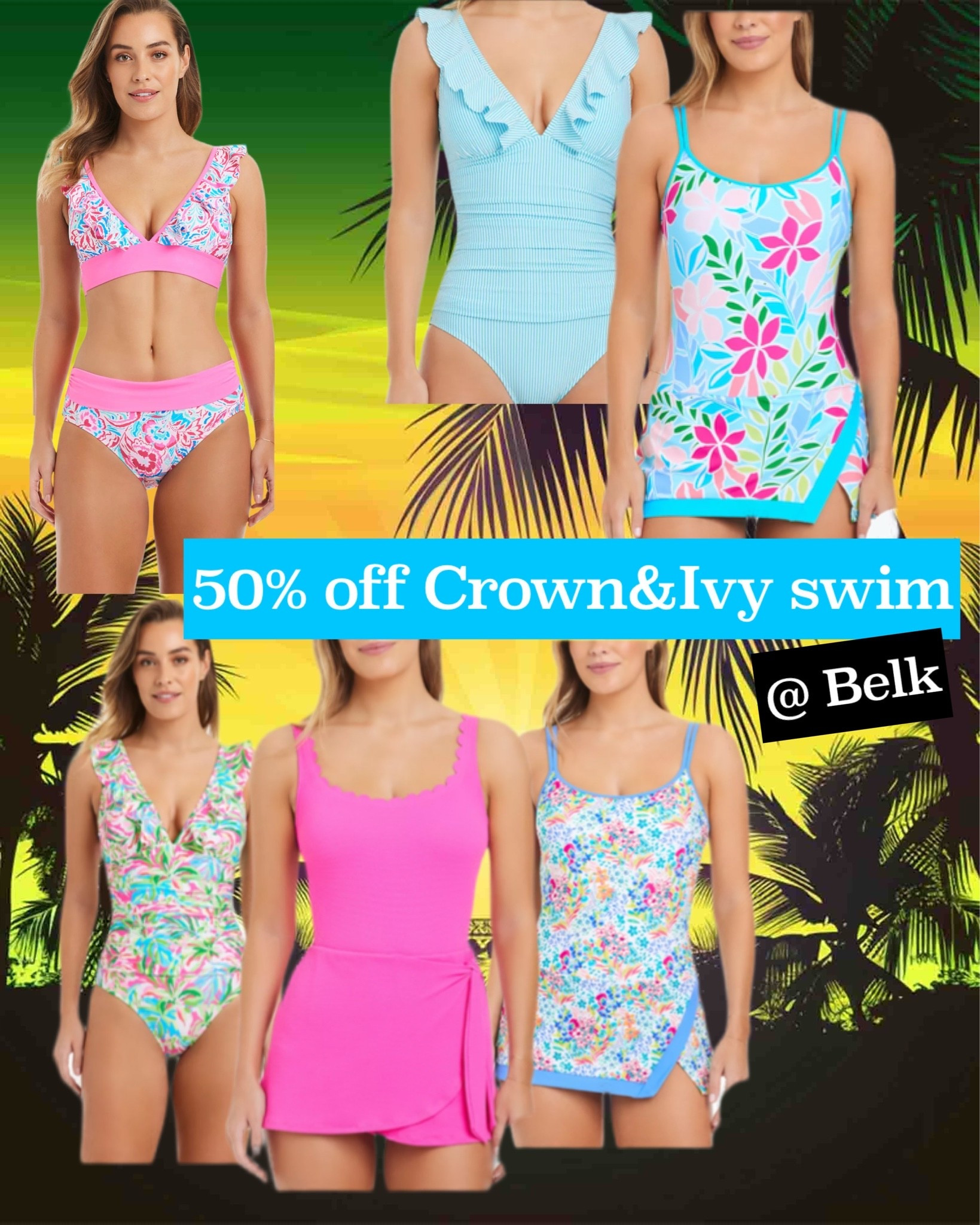 50% off sale Crown & Ivy at Belk
#womensswim
#swimwear
#bathingsuit
#sale
#belk

#LTKSwim