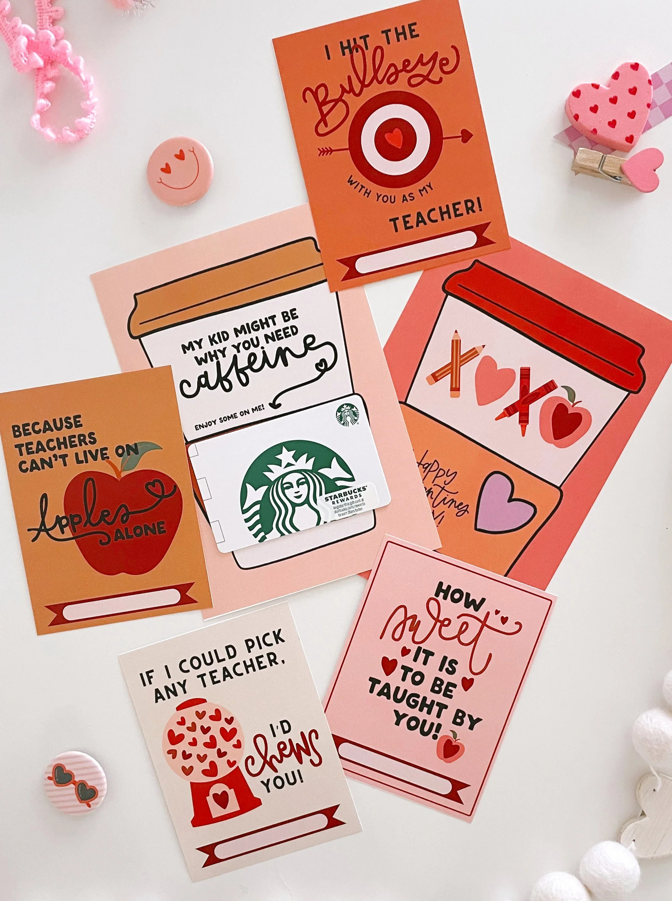 Teacher Valentines | Printable Valentines | The Letter Vee