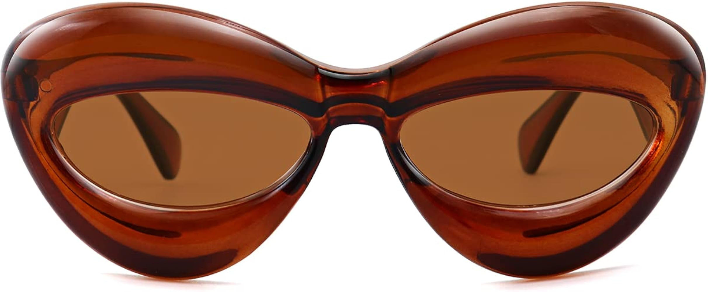 Trendy Inflated Shape Lip Sunglasses for Women Fashion Oversized Cat Eye Shades UV400 Protection | Amazon (US)