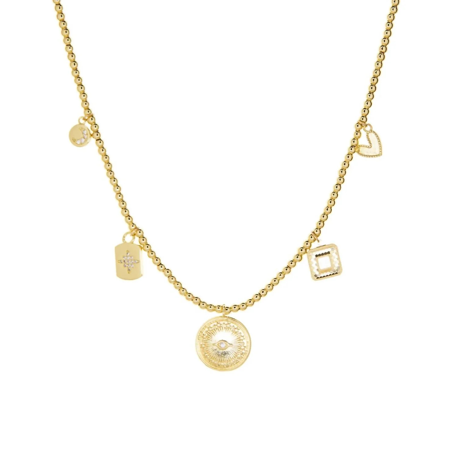 Charms Chain Necklace In Gold | Shop Simon