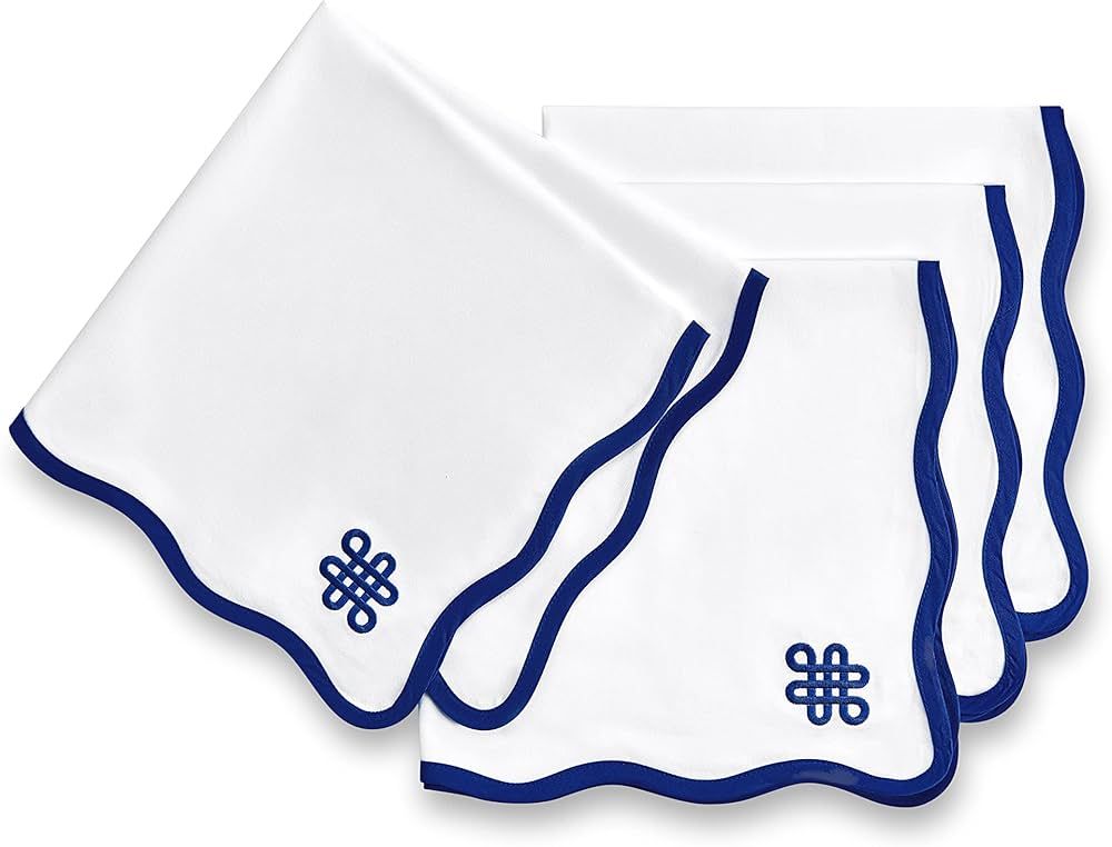 Hofdeco Premium Coastal Cotton Cloth Napkins Set of 4, 20”x20” Washable Dinner Napkins for Na... | Amazon (US)