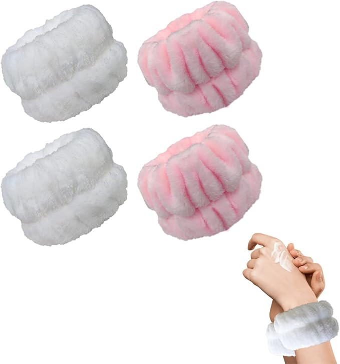 2 Pairs Wrist Washband for Women Washing Face, Wrist Spa Washband Absorbent Wristbands, Prevent L... | Amazon (US)