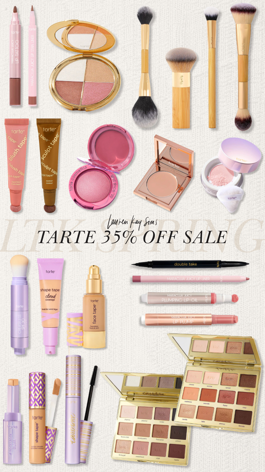 tarte spring ltk sale! 35% off!🩷 

 

#LTKSpringSale #LTKSaleAlert #LTKBeauty
