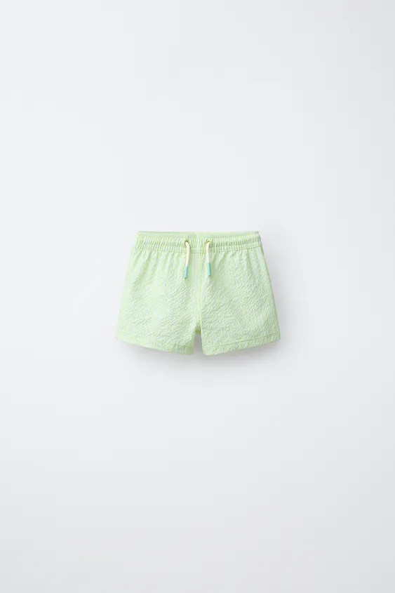 2-6 YEARS / TEXTURED STRIPED SWIM SHORTS | Zara US