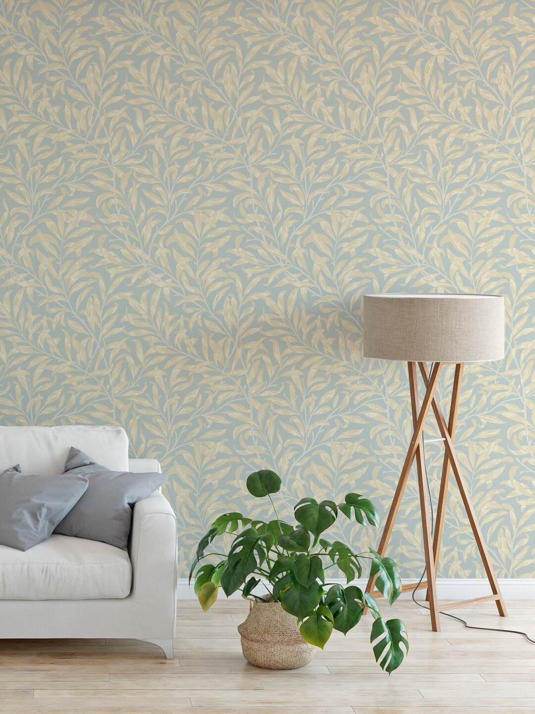Removable Wallpaper William Morris Light Blue Wallpaper - Etsy | Etsy (US)