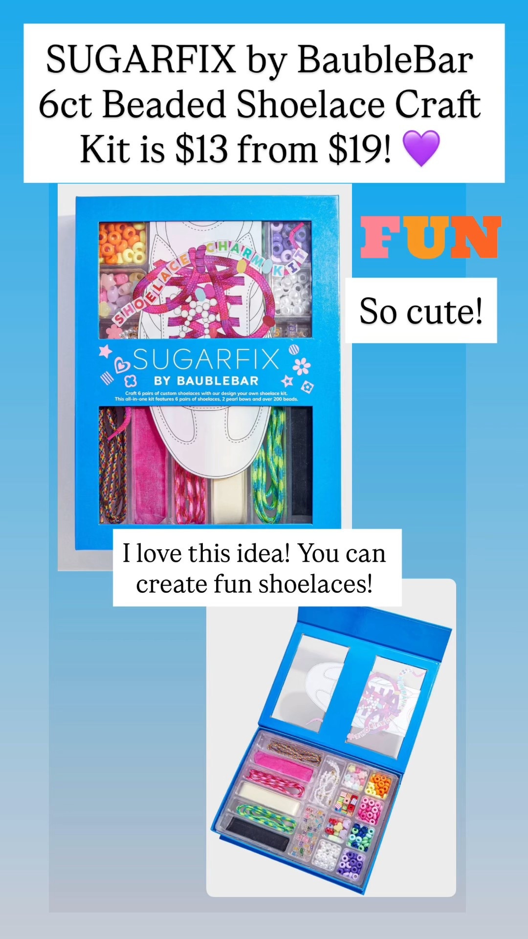 I love this idea that you can create your own shoelaces. 🩷

#LTKSaleAlert #LTKKids #LTKHoliday