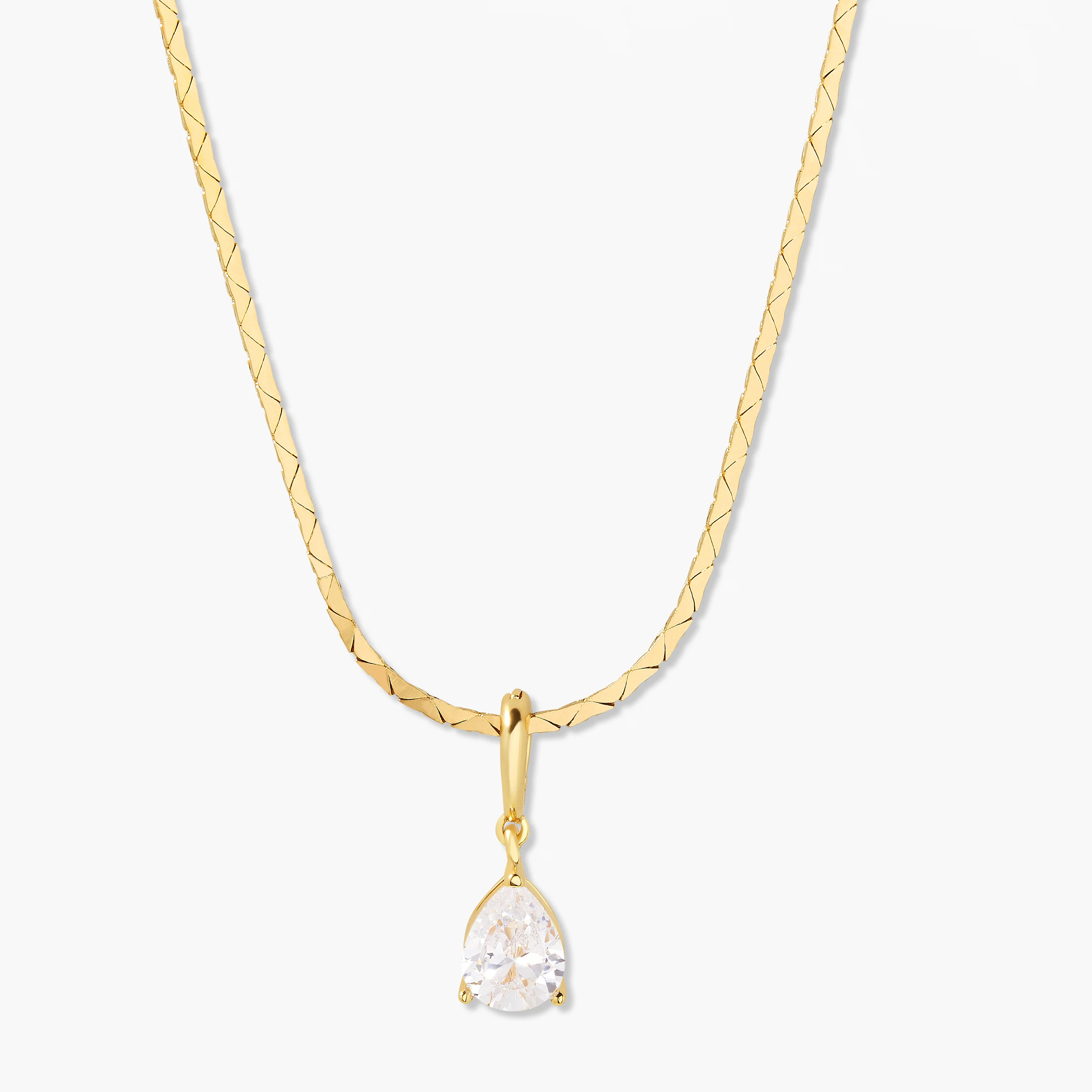 Melrose Teardrop Birthstone Necklace | Brook and York