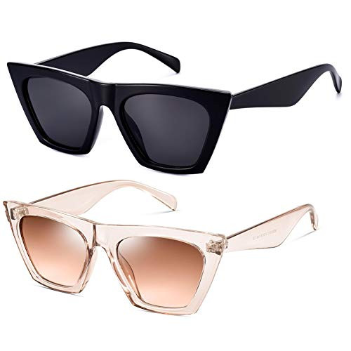 mosanana Square Cat Eye Sunglasses for Women Trendy Style Model-SHINE | Amazon (US)