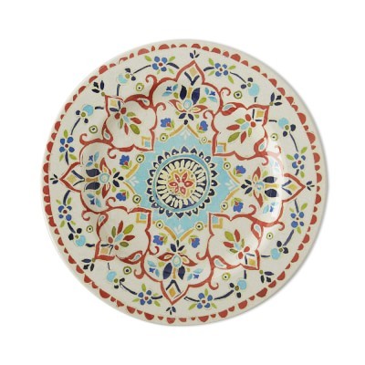 Iznik Tile Melamine Dinner Plates, Set of 4, Red & Blue Floral | Williams-Sonoma