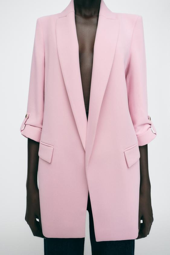 BLAZER WITH ROLLED-UP SLEEVES | Zara US
