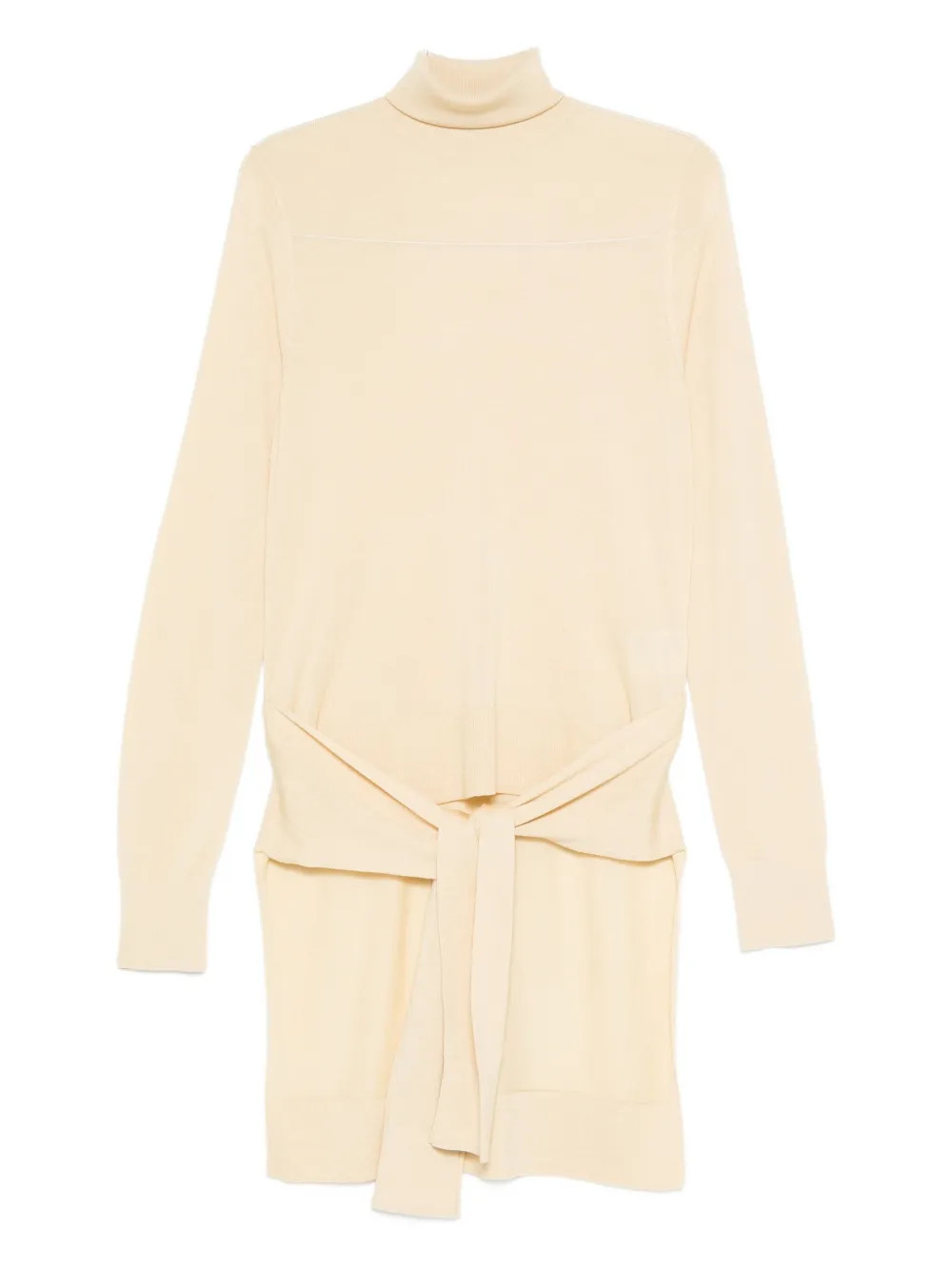 TOTEME tie-detail Turtleneck Dress | Neutrals | FARFETCH | Farfetch Global