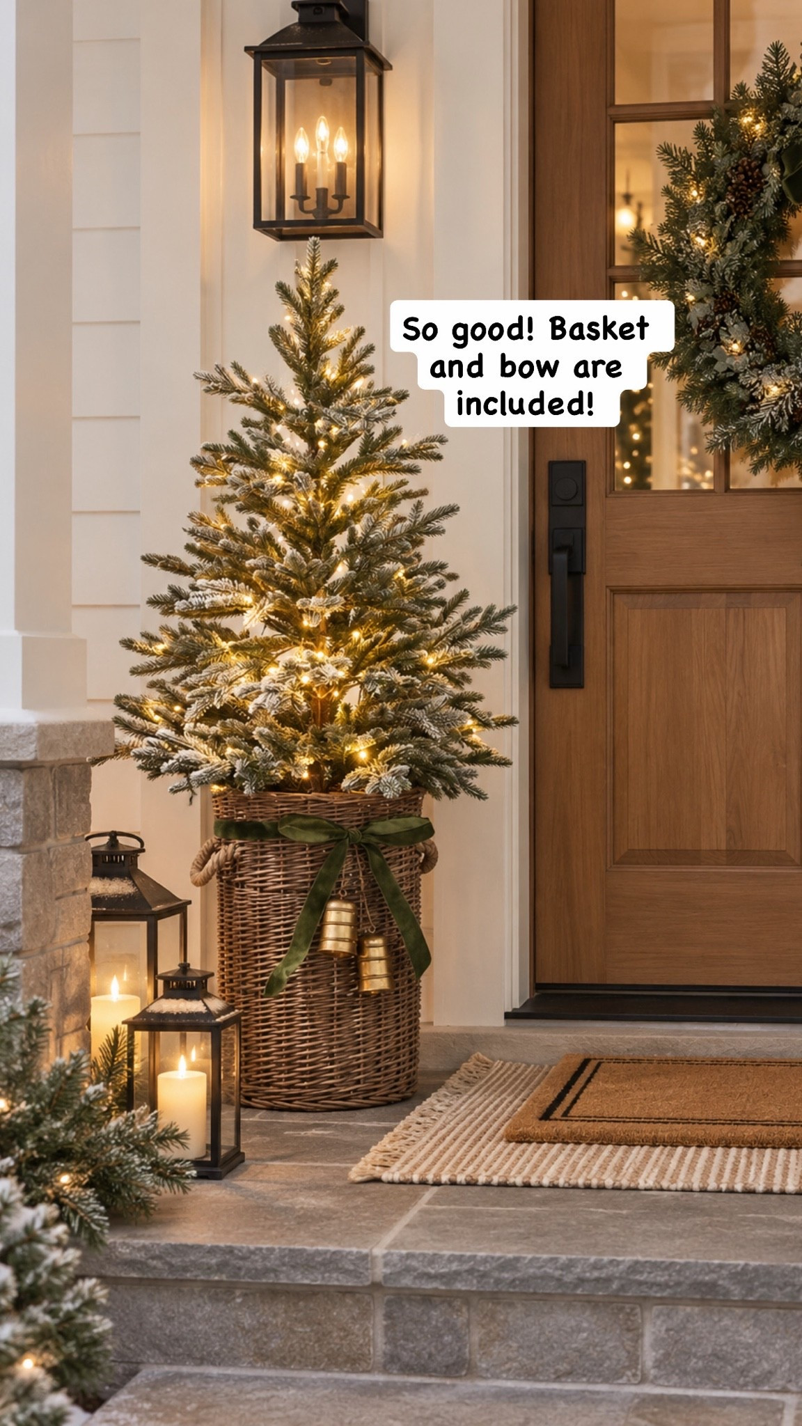 This little Christmas tree is the sweetest way to add a cozy touch to your front porch 🎄✨ And the best part? The basket + bow are included, so it comes ready to style! I love the warm lights and simple, classic look—it feels festive without being over the top.

#LTKHome #LTKSeasonal #LTKSaleAlert