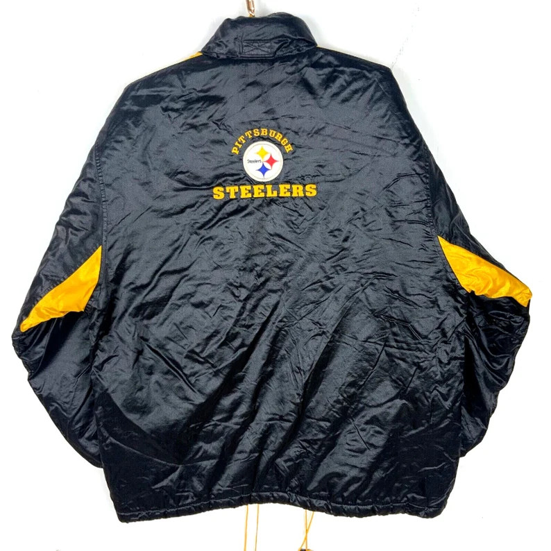 Vintage Pittsburgh Steelers Logo Athletic Light Puffer Jacket Medium Nfl - Etsy | Etsy (US)
