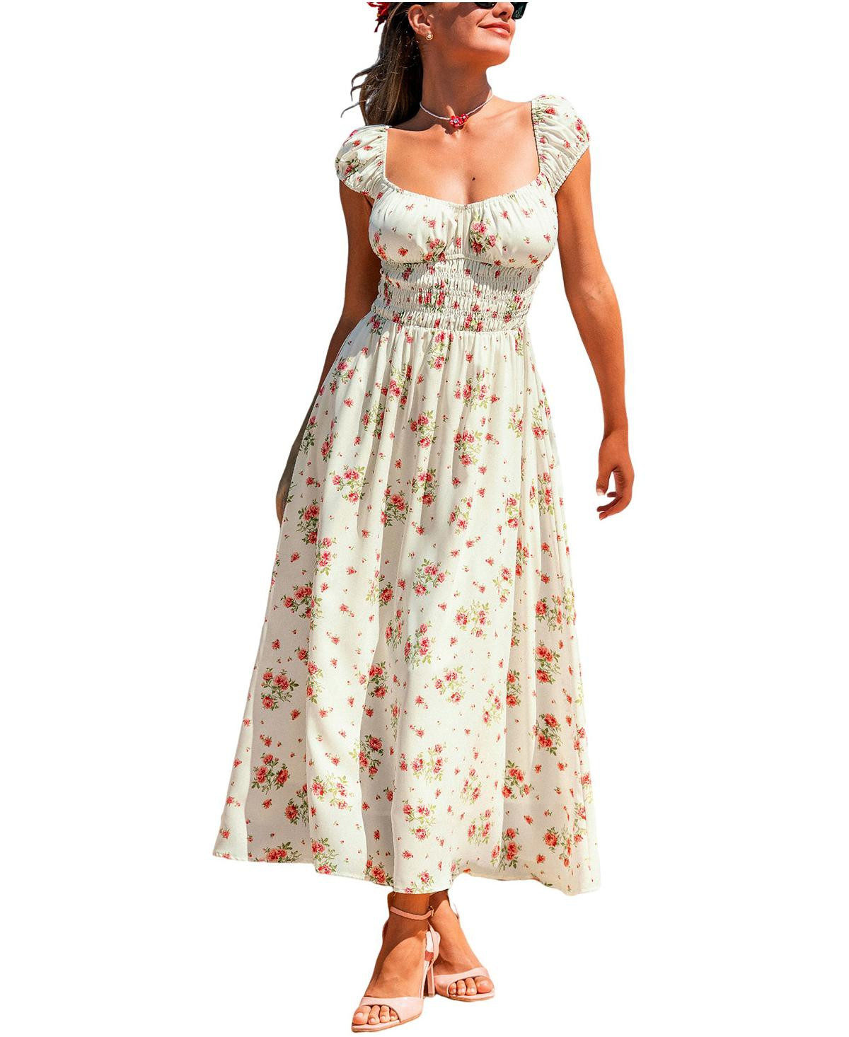 Cupshe Women's Guest List Floral Maxi Beach Dress - Pink | Macy's
