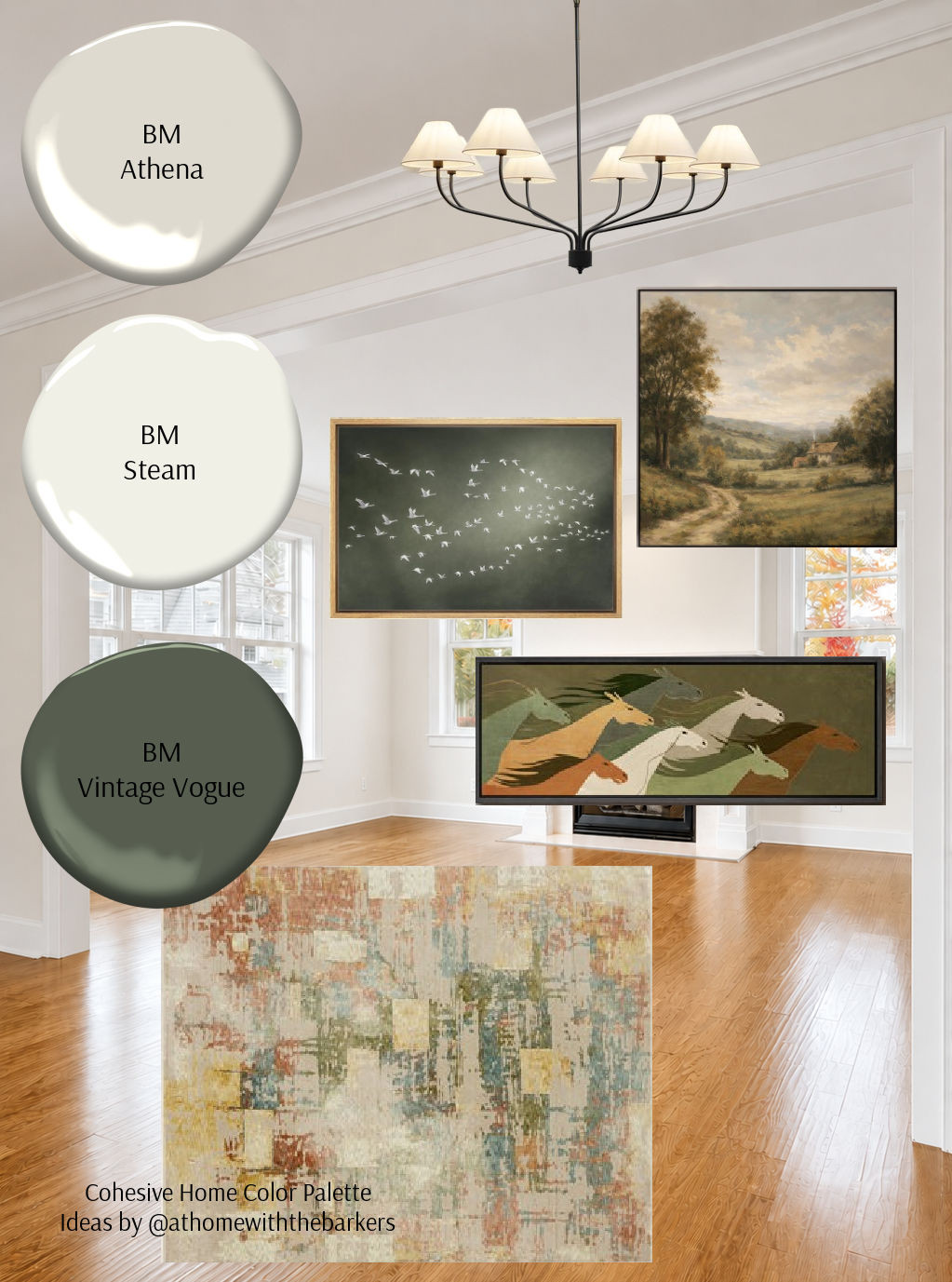 golden oak floors, white walls, art ideas 

 #LTKHome #LTKSaleAlert