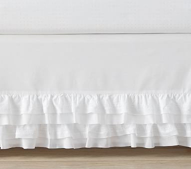 Sadie Ruffle Organic Crib Skirt | Pottery Barn Kids