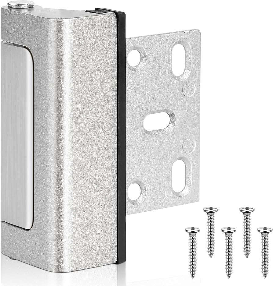 Home Security Door Lock Reinforcement Silver Child Proof Door Lock Latch Aluminium Alloy Security... | Amazon (US)