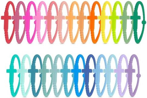 Ryan & Rose Jesus Bracelets - Cross Silicone Bracelet | Amazon (US)