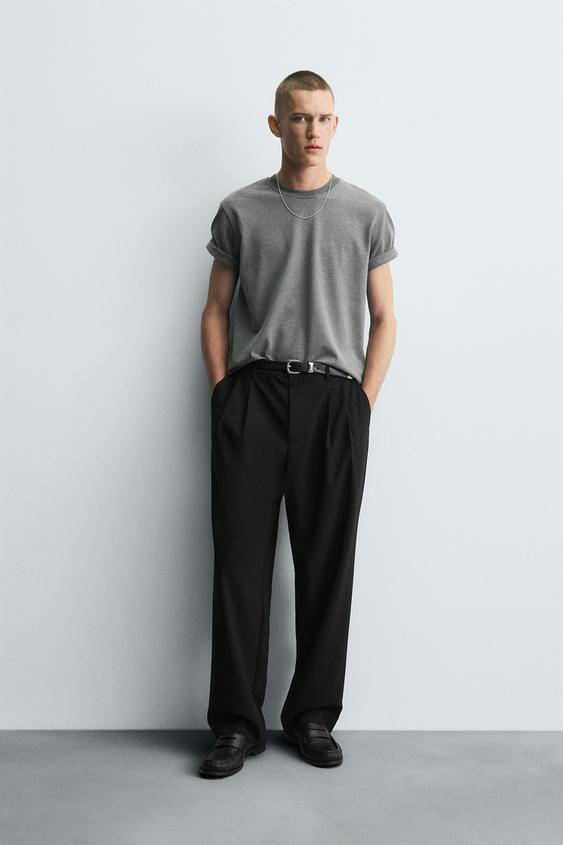 WIDE FIT PLEATED PANTS | Zara US