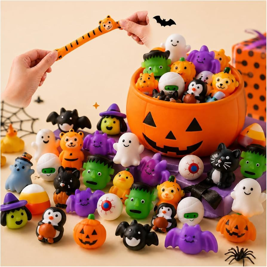Halloween Squishy Bulk Mini Mochi Squishies Assorted Spooky Characters Sensory Fidget Set Party F... | Amazon (US)
