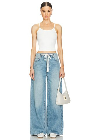 GRLFRND x Maggie MacDonald Lucia Drawstring Baggy Wide Leg in Memphis Blue from Revolve.com | Revolve Clothing (Global)