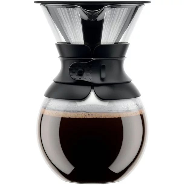 Bodum Pour Over Coffee Maker with Permanent Filter , 34 Ounce, Black | Walmart (US)