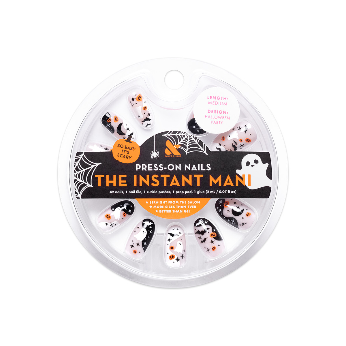 Olive & June Instant Mani Medium Oval Press-On Nails, Halloween Party, 42 Pieces | Walmart (US)