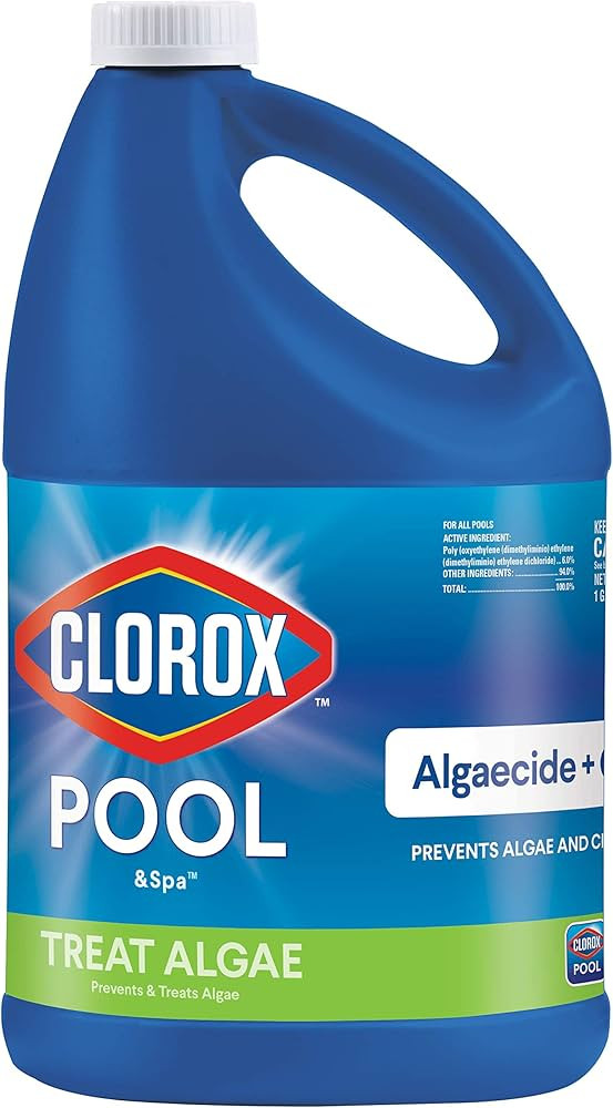 Clorox® Pool&Spa™ Swimming Pool Algaecide and Clarifier, Prevents and Treats Pool Algae, Clear... | Amazon (US)