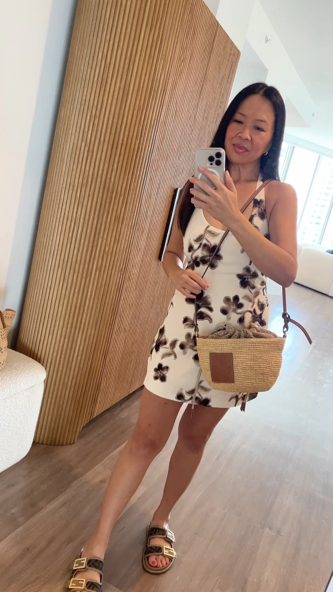 Weekend summer OOTD

Bec & Bridge Halter dress wearing a 10/Medium
Fendi Feel Slides run big (I’m a 6.5 in their regular slides but in these I’m a 5.5 or 6)