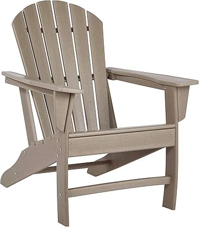 Signature Design by Ashley Sundown Treasure Outdoor Patio HDPE Adirondack Chair, Beige | Amazon (US)