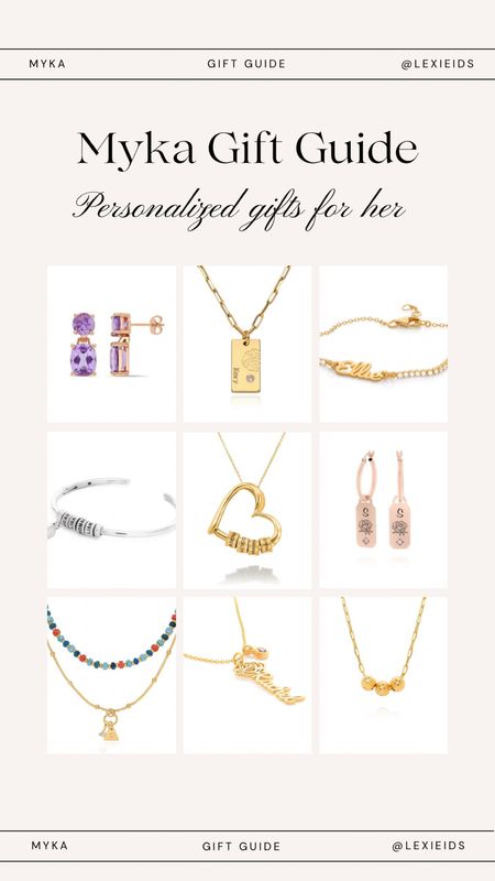 Beautiful personalized gifts for her from Myka 🩷

Gifts for Her | Gifts for Mom | Gift Guide | Personalized Gifts 

#holidaygiftguide #holidaygifts #myka #giftsforher #jewelry #ad 

#LTKHoliday #LTKGiftGuide