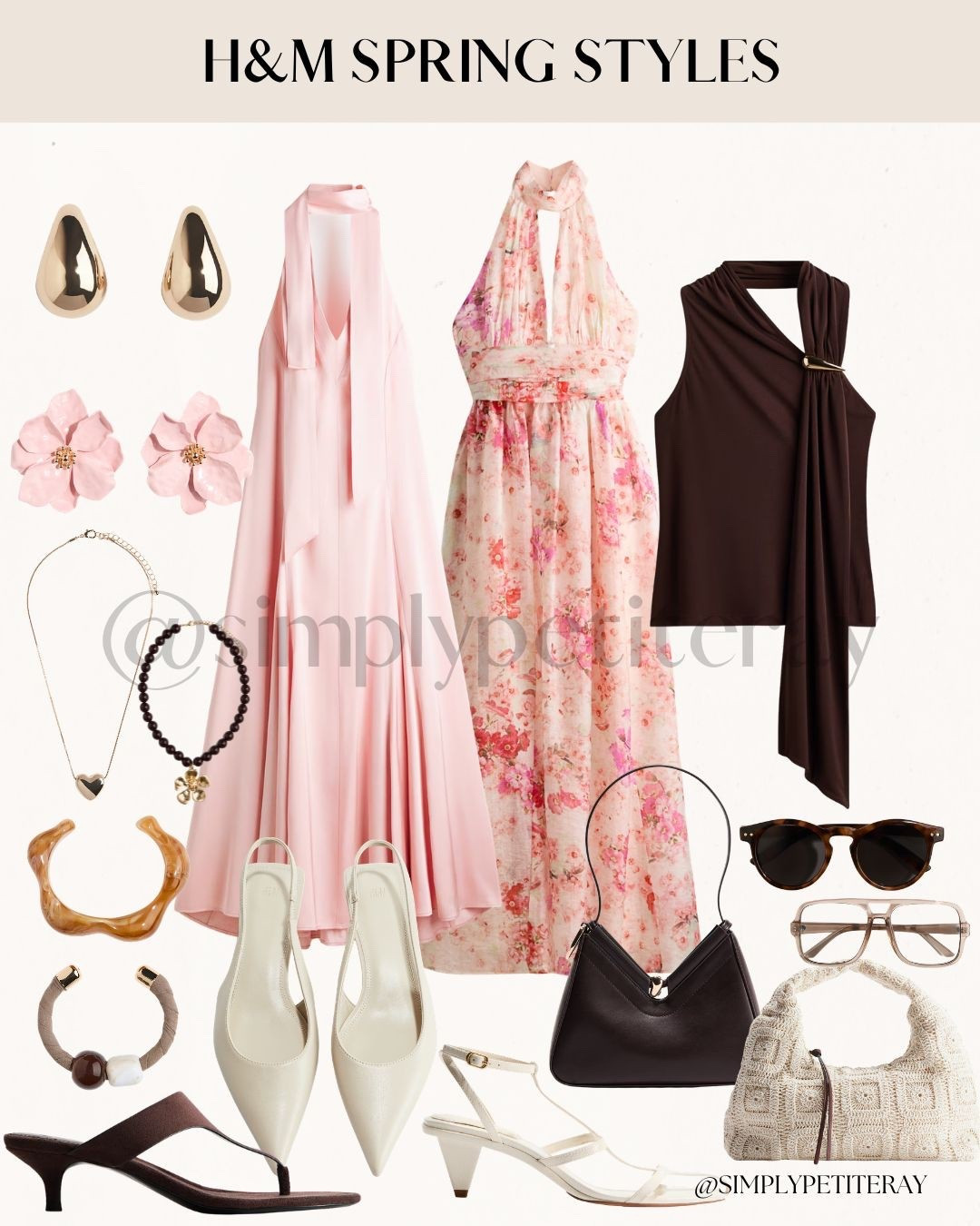 H&M Spring Styles 🕊️

I am gravitating toward these sophisticated silhouettes from H&M this season. This pale pink halter dress is stunning for an event, while the chocolate brown draped top adds such a chic, modern touch. 🤎

The accessories really elevate these looks—think bold gold teardrop earrings and statement resin bangles. I love how a simple pair of pointed-toe slingbacks can make everything feel so polished and put-together. 🐚

From floral maxis to sleek tortoiseshell sunnies, these finds are high-end style on a budget. 👜

#HMxME #SpringFashion #ChicStyle #NeutralAesthetic #EveningWear #HMBeauty

#LTKspring #LTKootd #LTKhaul