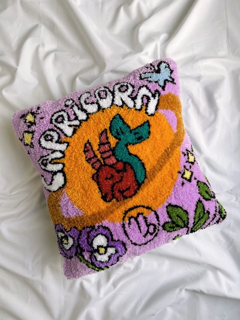 Capricorn Zodiac Sign Pillow | Etsy (US)