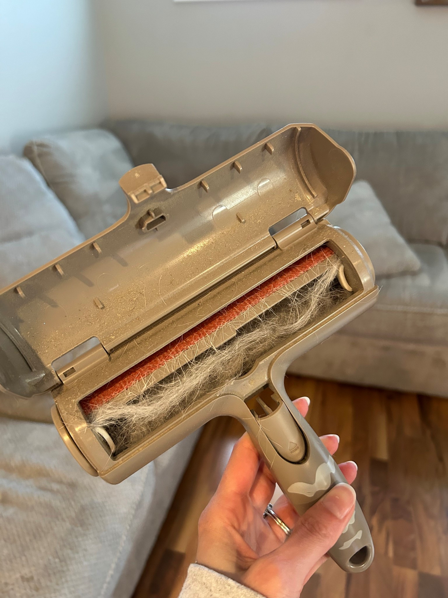 I Chom Chom my couch weekly and it still gets this much hair every single time. It’s a must have for dog/cat owners.

#LTKHome #LTKGiftGuide #LTKFamily